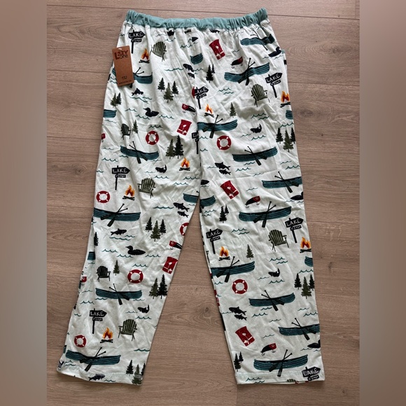 Lazy One Women’s Pajama Pants Lake Print Cotton Lounge Sleep Pants Size LargeNWT - Picture 4 of 8